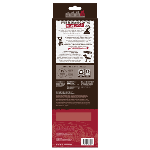 Earth Animal No-Hide Rolls Beef Recipe Large Dog Chews