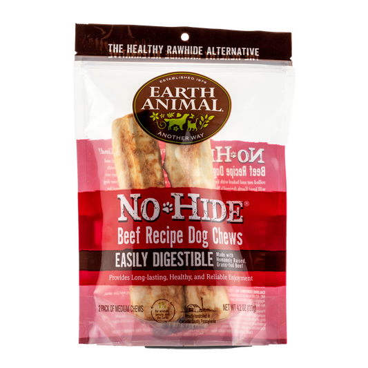 Earth Animal No-Hide Rolls Beef Recipe Medium Dog Chews