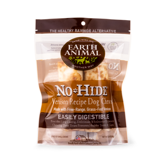 Earth Animal No-Hide Rolls Venison Recipe Small Dog Chews