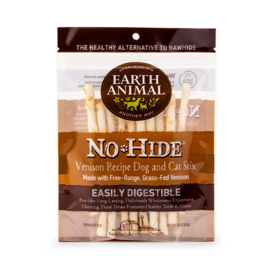Earth Animal No-Hide Stix Venison Recipe Dog & Cat Chews