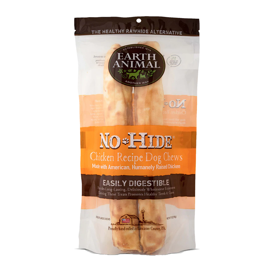 Earth Animal No-Hide Rolls Chicken Recipe Large Dog Chews