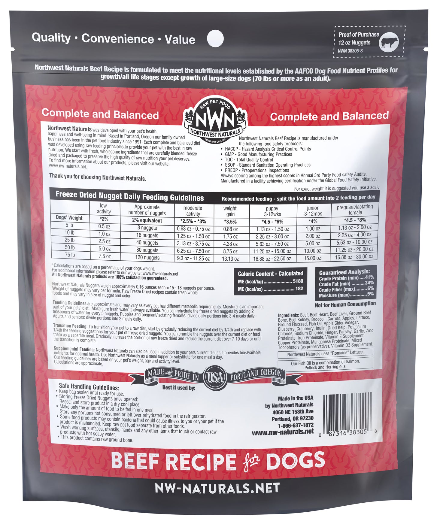 Northwest Naturals Beef Freeze Dried Nuggets
