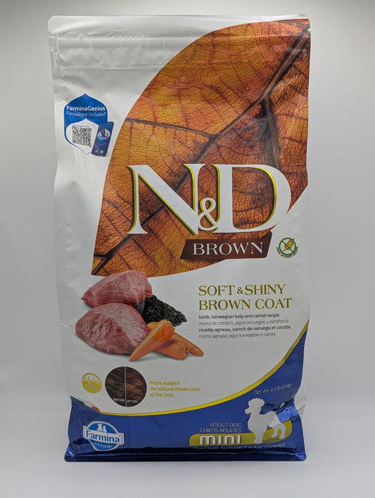 Farmina SOFT & SHINY BROWN COAT LAMB ADULT Dog Kibble 4.4 lb.