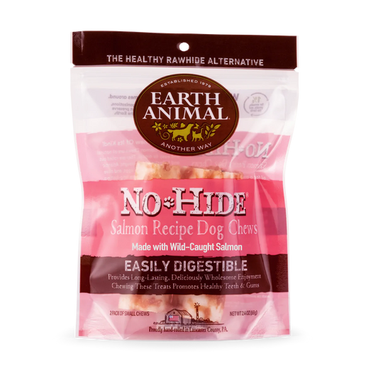 Earth Animal No-Hide Rolls Salmon Recipe Large Dog Chews