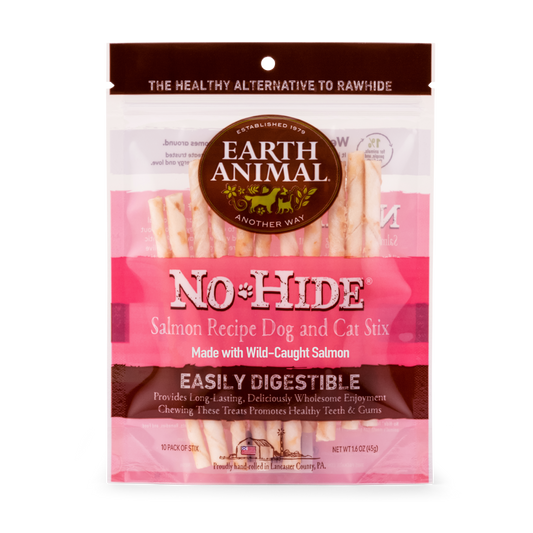 Earth Animal No-Hide Stix Salmon Recipe Dog & Cat Chews