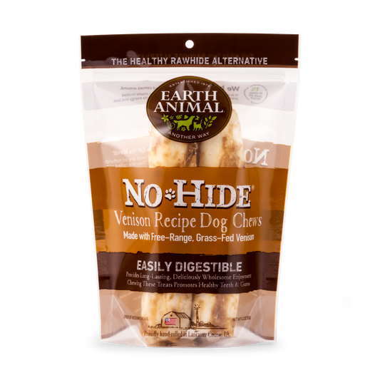 Earth Animal No-Hide Rolls Venison Recipe Medium Dog Chews