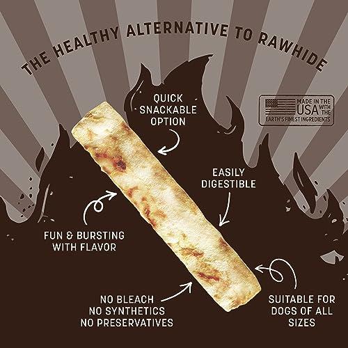 Earth Animal No-Hide Barbeque Strips Smoked Chicken & Turkey Recipe Dog Treats, 1 Pack