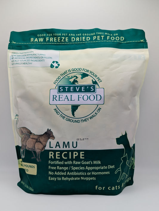 Steve's FREEZE-DRIED LAMU Nuggets Dog & Cat 20oz